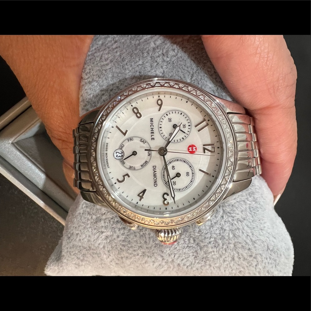 Diamond Michele watch.